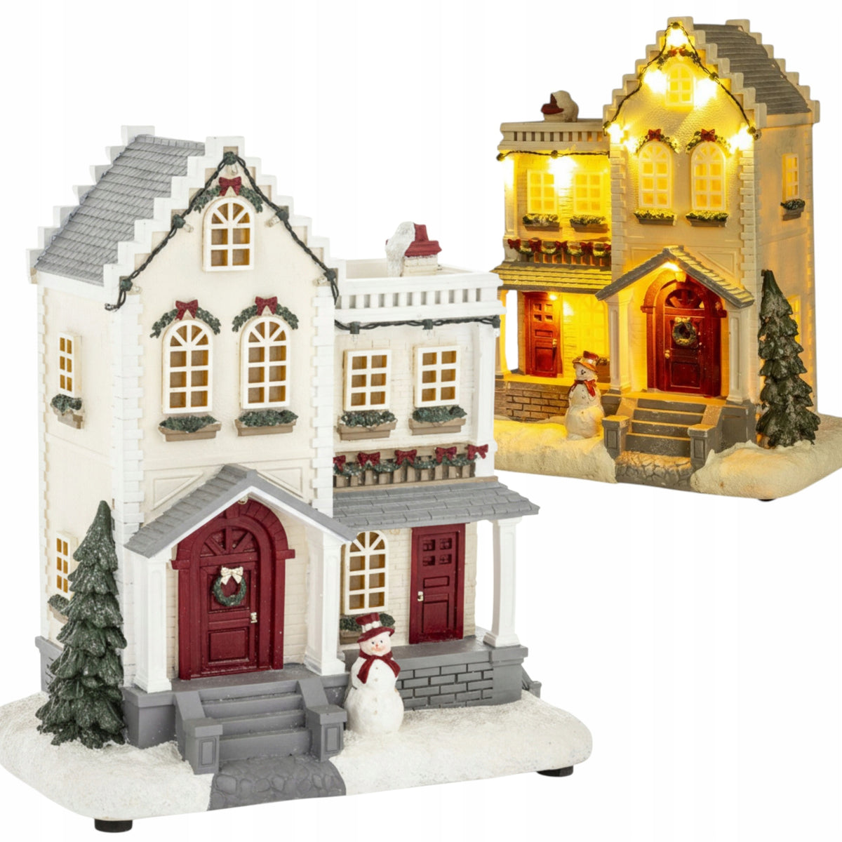 Domek Świąteczny LED figurka świąteczna kamieniczka wioska