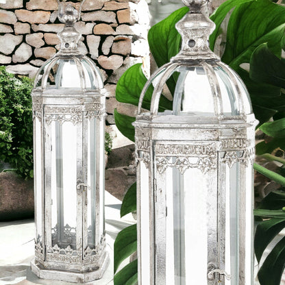 Lampion metalowy 55cm XXL latarnia świecznik stylizowany