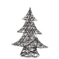 Ozdoba choinka LED z tworzywa czarno-złota 49x38x10 cm