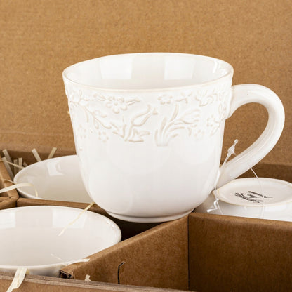 Filiżanka porcelanowa 250 ml 1 szt. kubek ecru Sarmatia porcelana