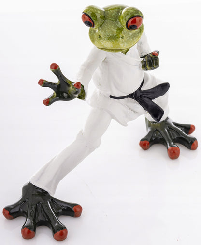 Figurka żaba karate figura karateki dekoracja prezent sztuki walki