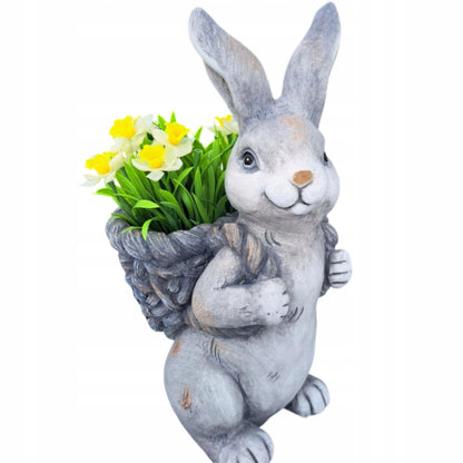 Osłonka figurka zając koszyk 41 cm Królik wielkanocny doniczka koszyczek