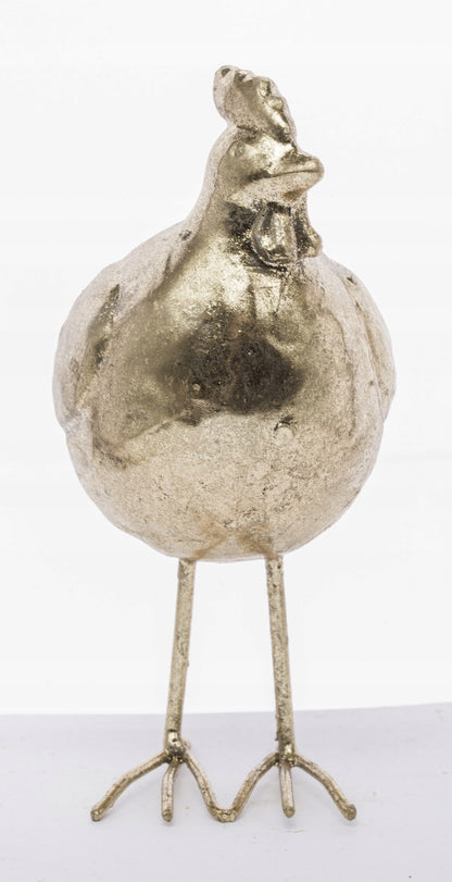 figurka kura wielkanocna kurka złota 13 cm