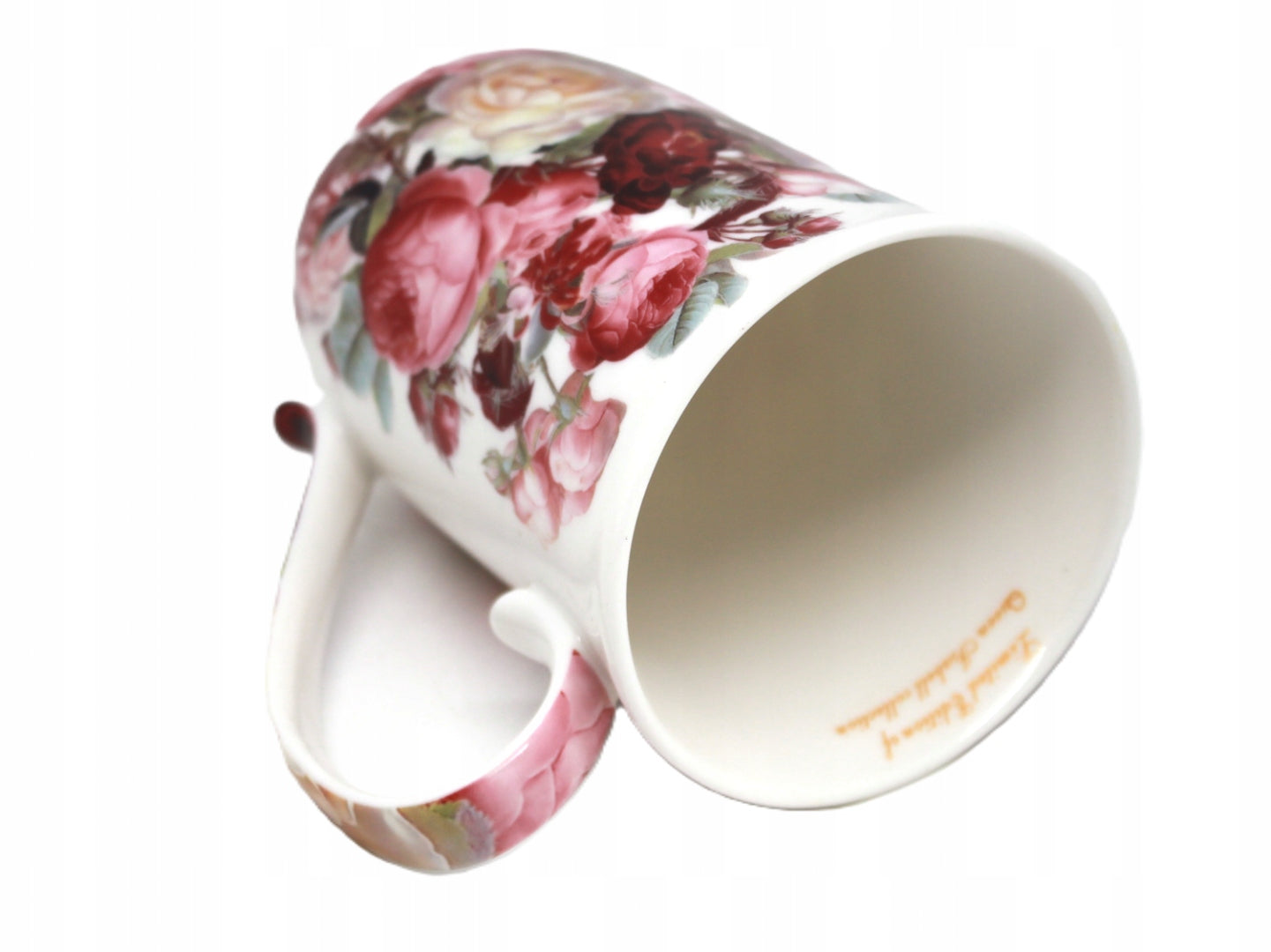 Kubek Porcelanowy w Róże 400 ml Kwiaty Romantyczny Prezent Dzien kobiet