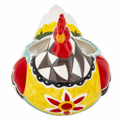 Ceramiczna Kura - Pojemnik Wielkanocny Figurka Osłonka Dekoracja Wiosenna