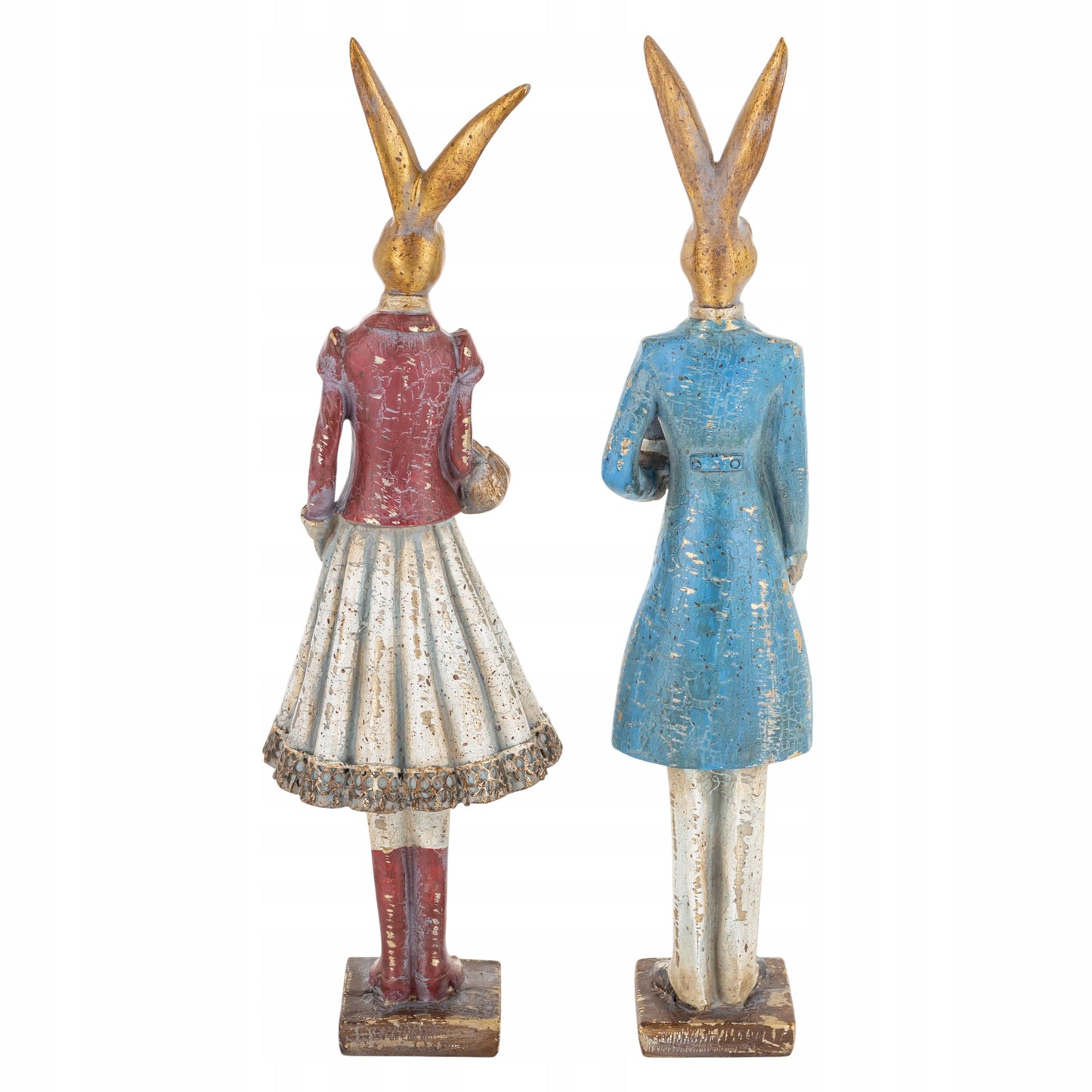 Figurka Królik Dekoracyjny Para Styl Vintage Wielkanoc ozdoba wiosenna 31cm