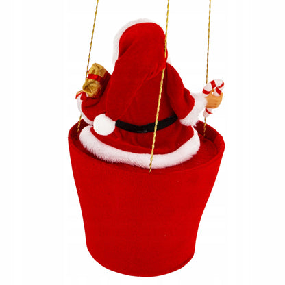 Świąteczna figurka Świąteczna Mikołaj w balonie 92 cm
