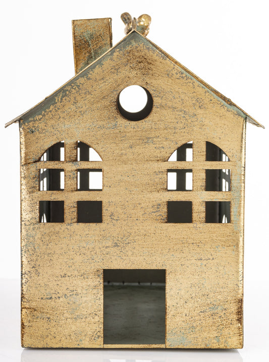 Figurka świąteczna Dekoracja Metalowa złoty 29,5x29x20,5