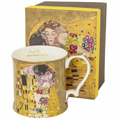 Kubek porcelanowy Gustav Klimt Pocałunek w ozdobnym pudełku 360ml
