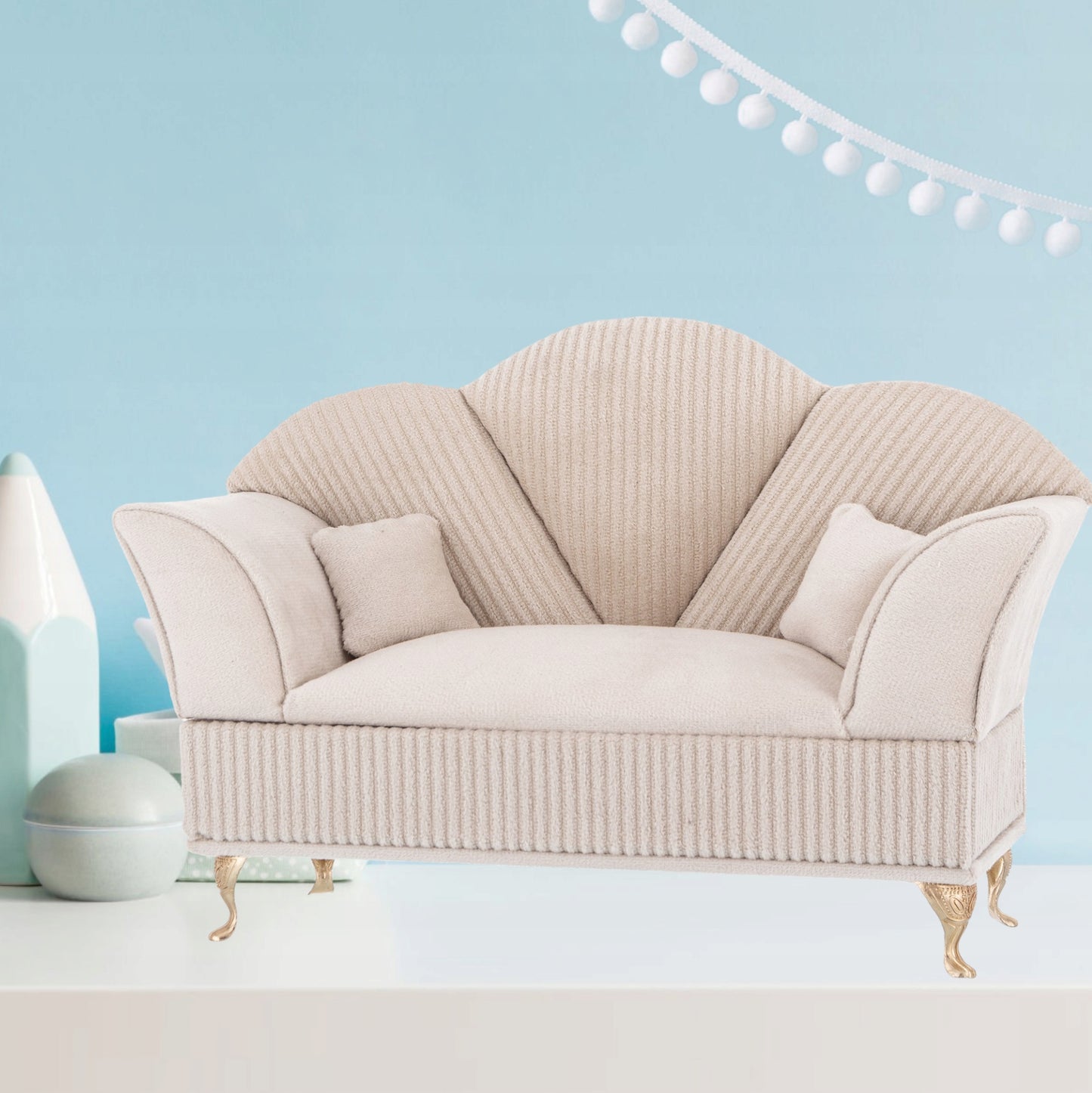 Szkatułka Na Biżuterię Beżowa sofa Venus pudełko