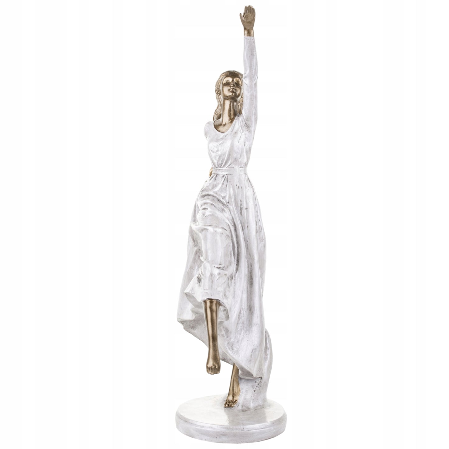 Figurka baletnica kobieta w białej sukni elegancka ozdoba dekoracja 47cm