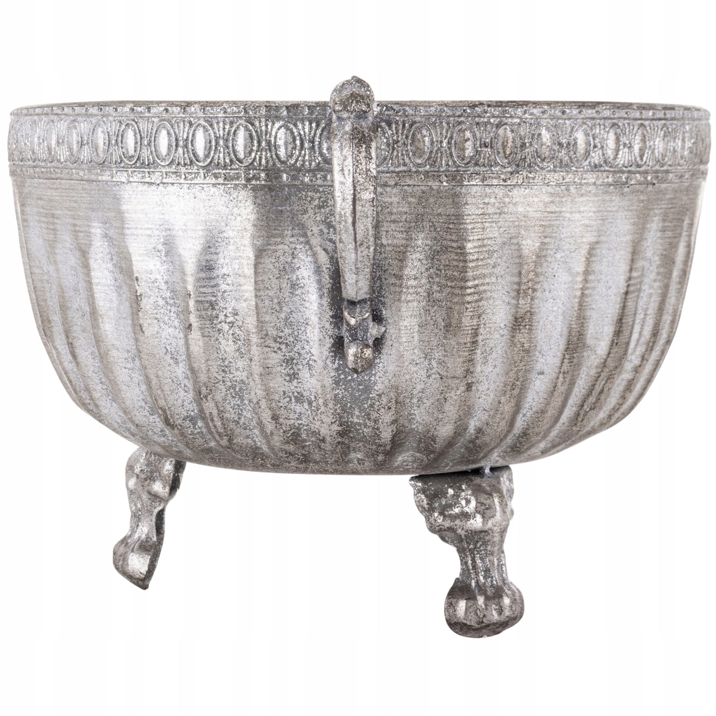 Osłonka srebrna metalowa wazon retro vintage 22 x 39 cm
