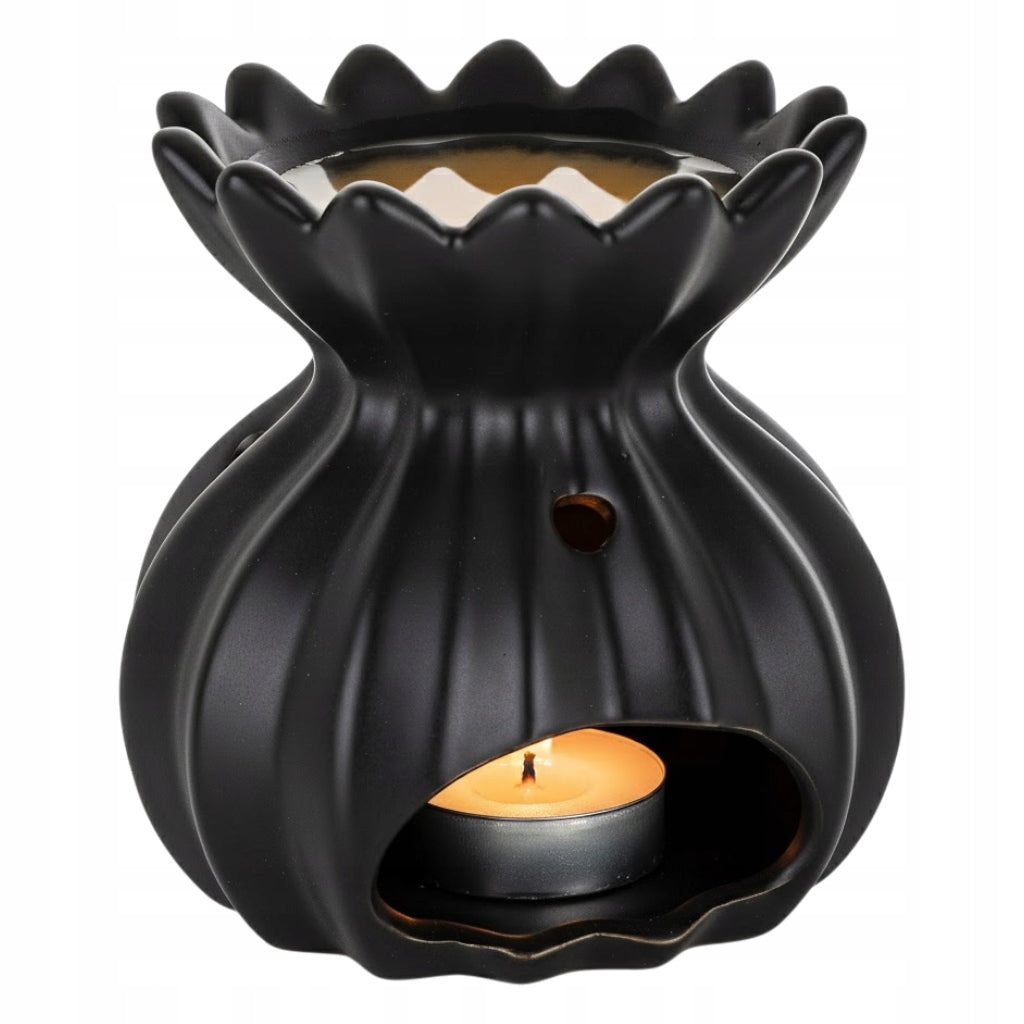 Kominek zapachowy ceramiczny czarny matowy 11 cm