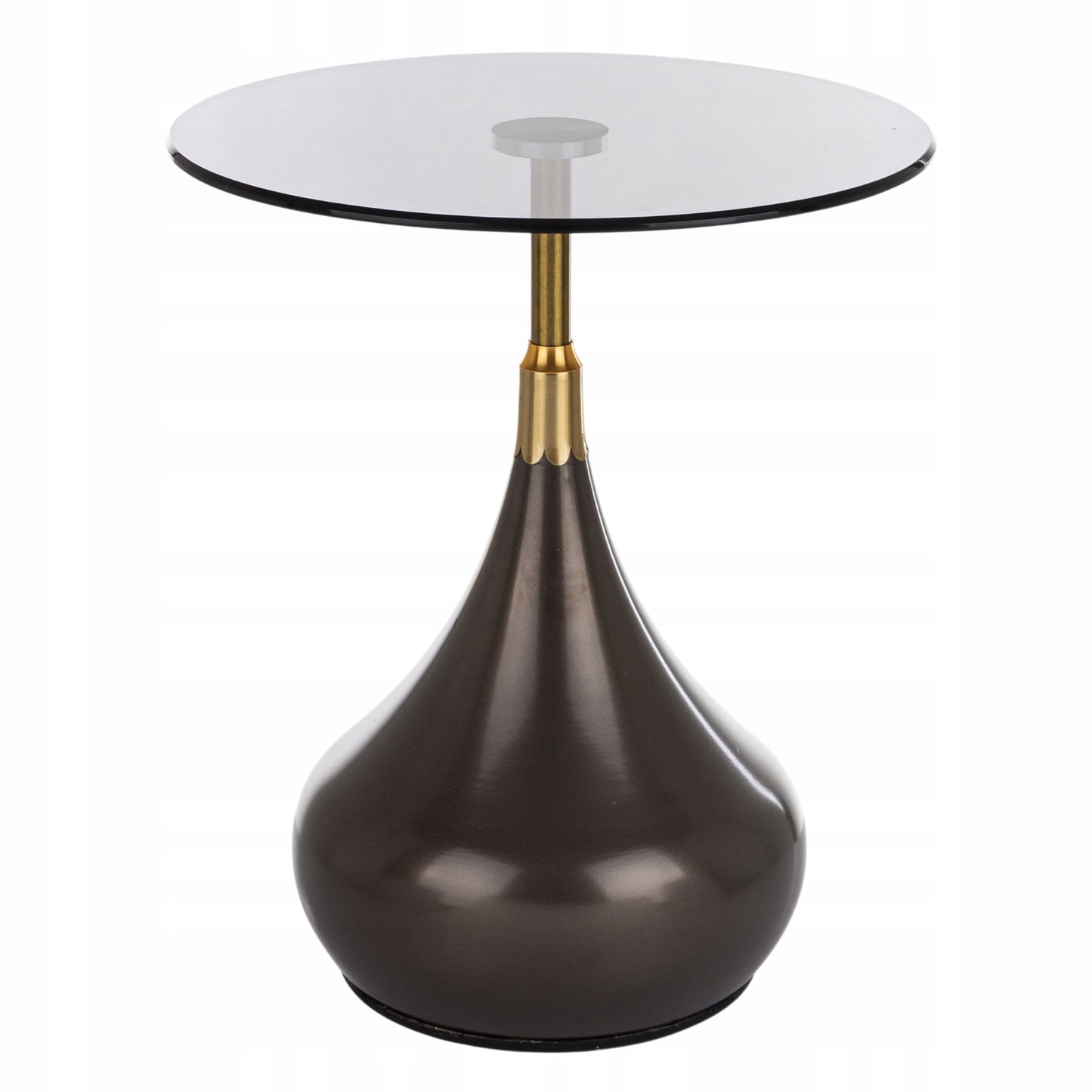 Stolik kawowy okrągły 54cm szklany loft design