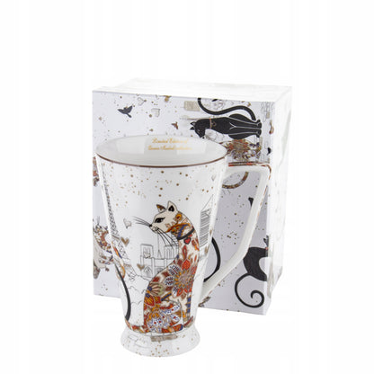Kubek porcelanowy KOT 500ml kotek pudełko duzy kubeczek na prezent