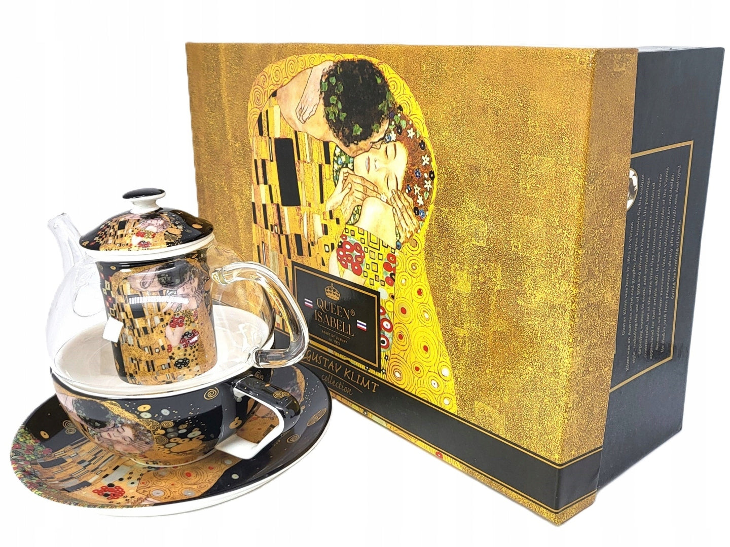Filiżanka z dzbankiem do zaparzania Tea for one porcelanowa Gustaw Klimt