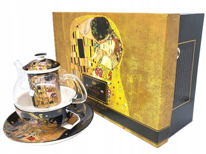 Filiżanka z dzbankiem do zaparzania Tea for one porcelanowa Gustaw Klimt