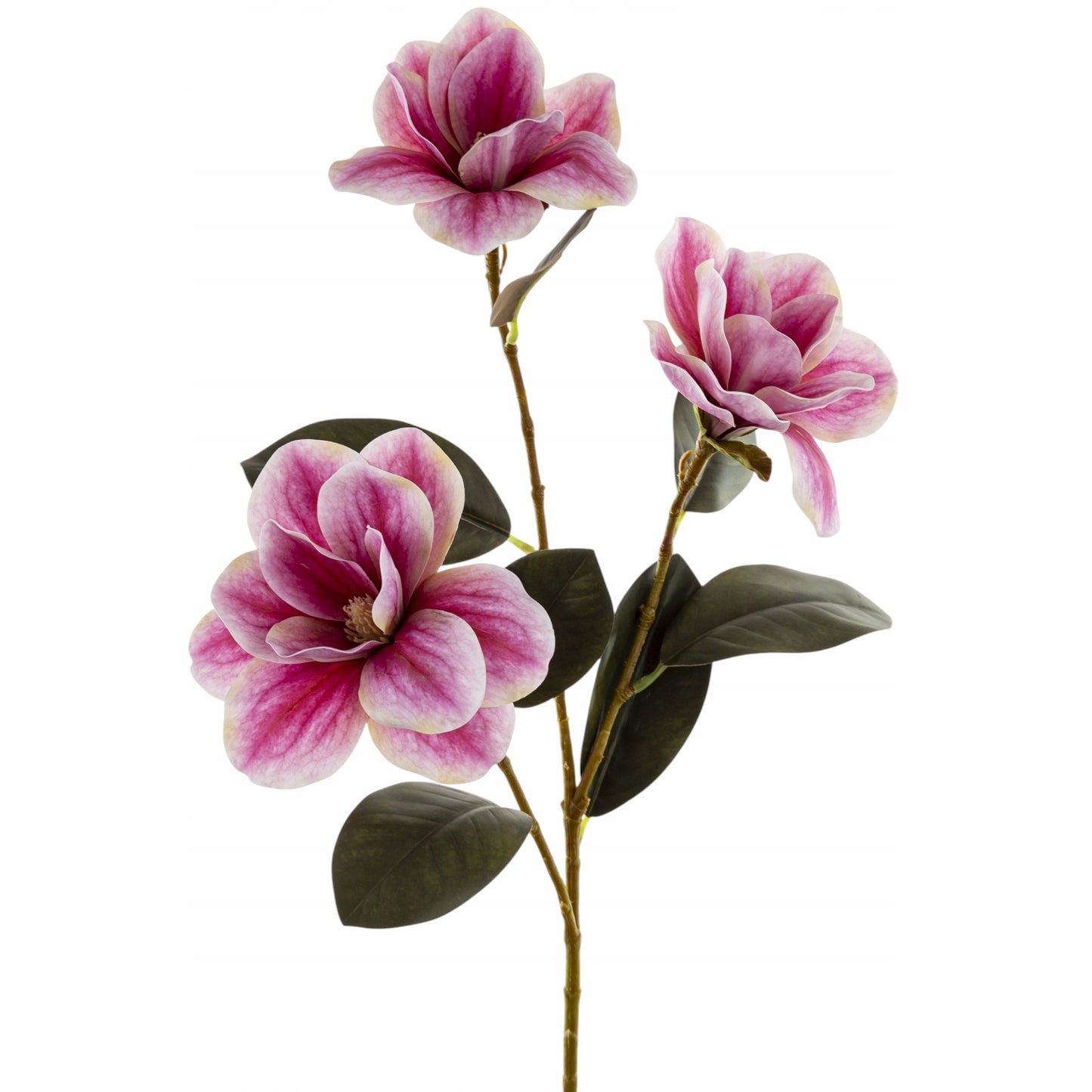 Kwiat Sztuczny 80cm magnolia gałązka dekoracyjna rożowa premium
