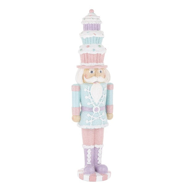 Dziadek do orzechów 46 cm pastelowy figurka świąteczna prezent na święta
