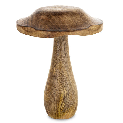 Figurka Grzyb brązowy drewno mango 20x15x15