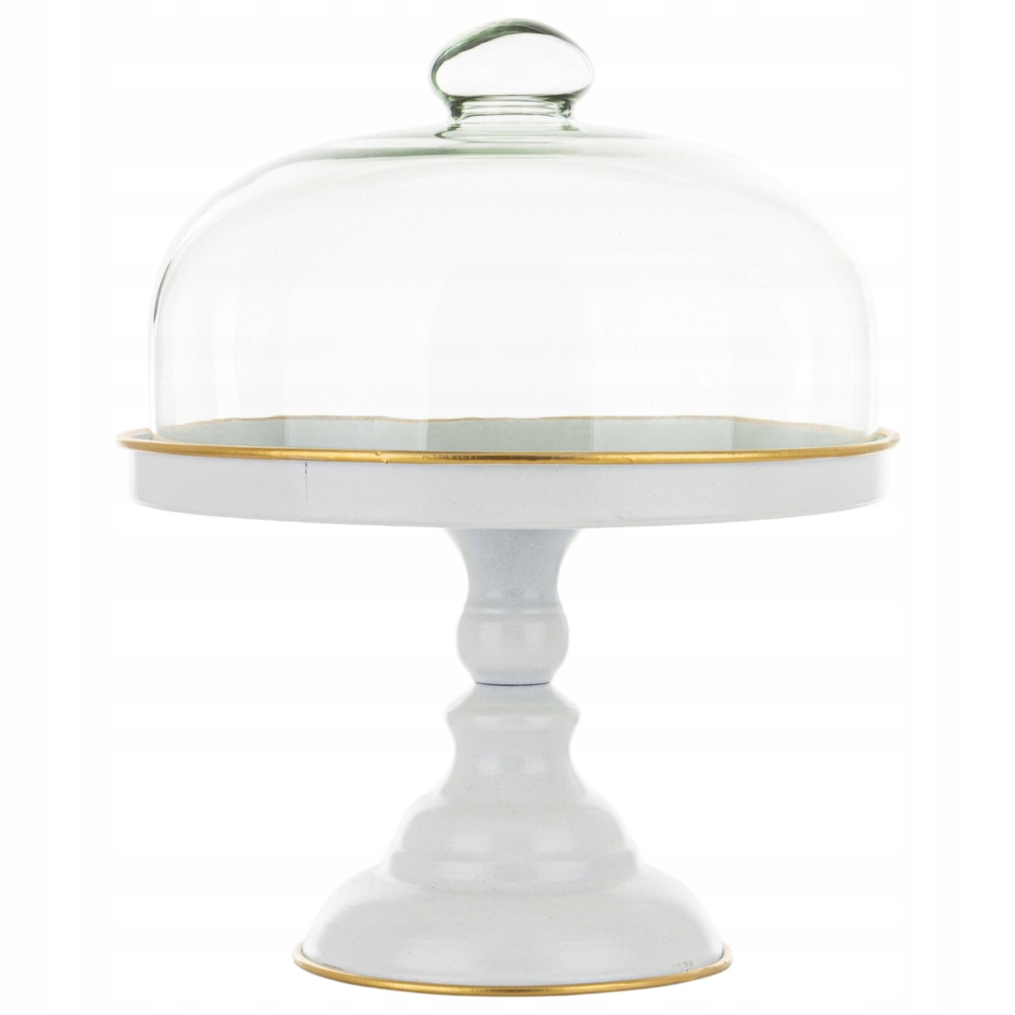 Elegancka patera dekoracyjna metal ze szkłem glamour 31x25,5x25,5 cm