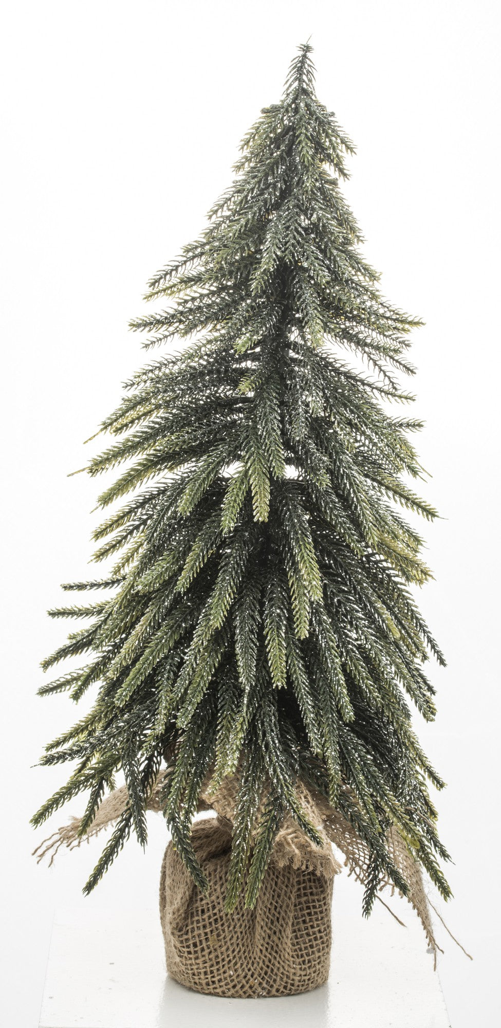 Choinka sztuczna zielony, brązowy tworzywo sztuczne, juta 44x25x25 cm