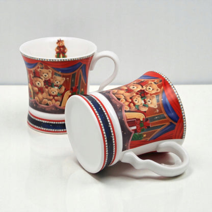 komplet kubków porcelana w pudełku zestaw porcelanowy 2szt Kubek świąteczny
