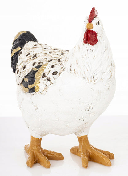 zestaw 2 szt figurka wielkanocna kura i kogut 21cm stroik dekoracja