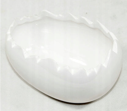 Osłonka wielkanocna ceramiczna jajko na owies rzeżuchę wiosenne stroiki