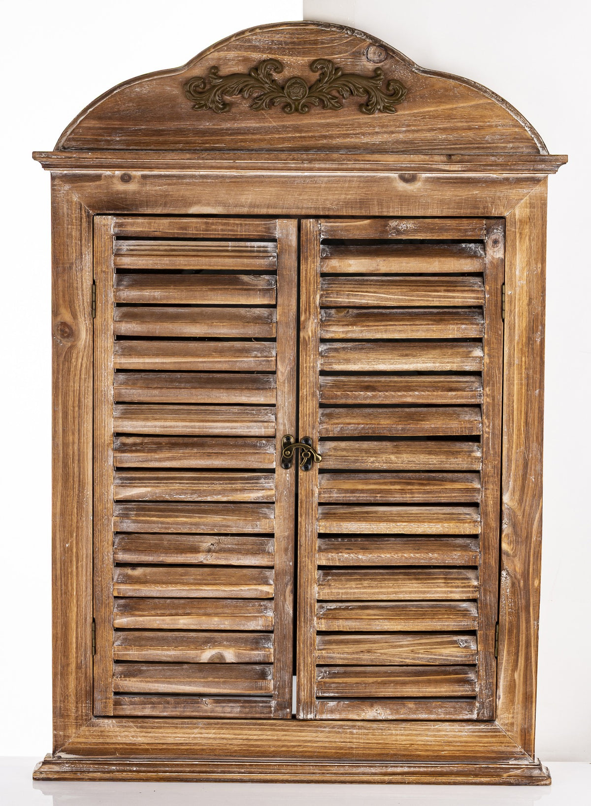 Lustro dekoracyjne brązowy drewno, szkło 80x55x3,5 cm cm