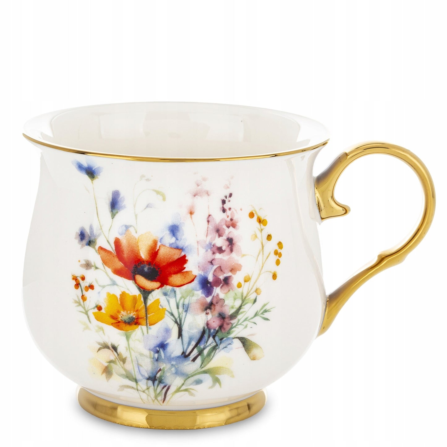 Kubek w pudełku porcelana 450 ml filiżanka wzór w kwiaty