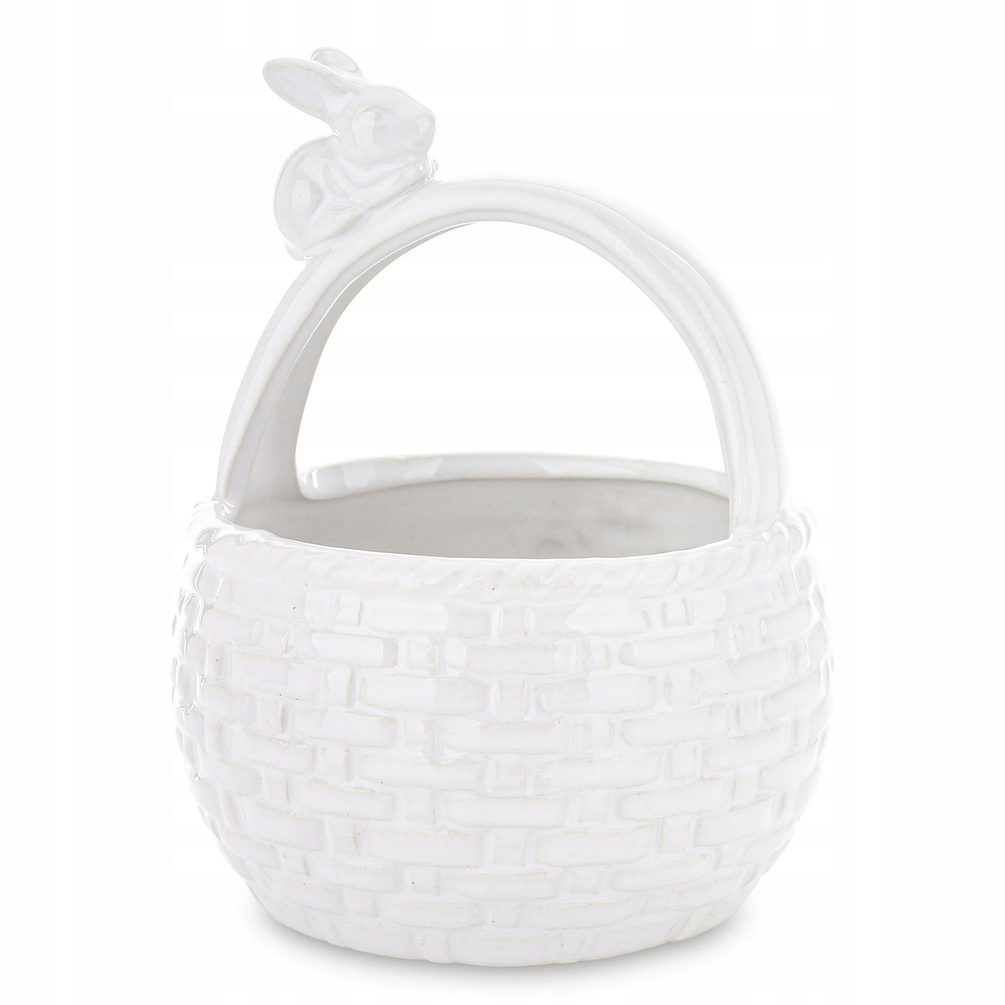 Ceramiczny Koszyk Porcelanowa Miska Zajączek Wielkanocny 16x12 cm osłonka
