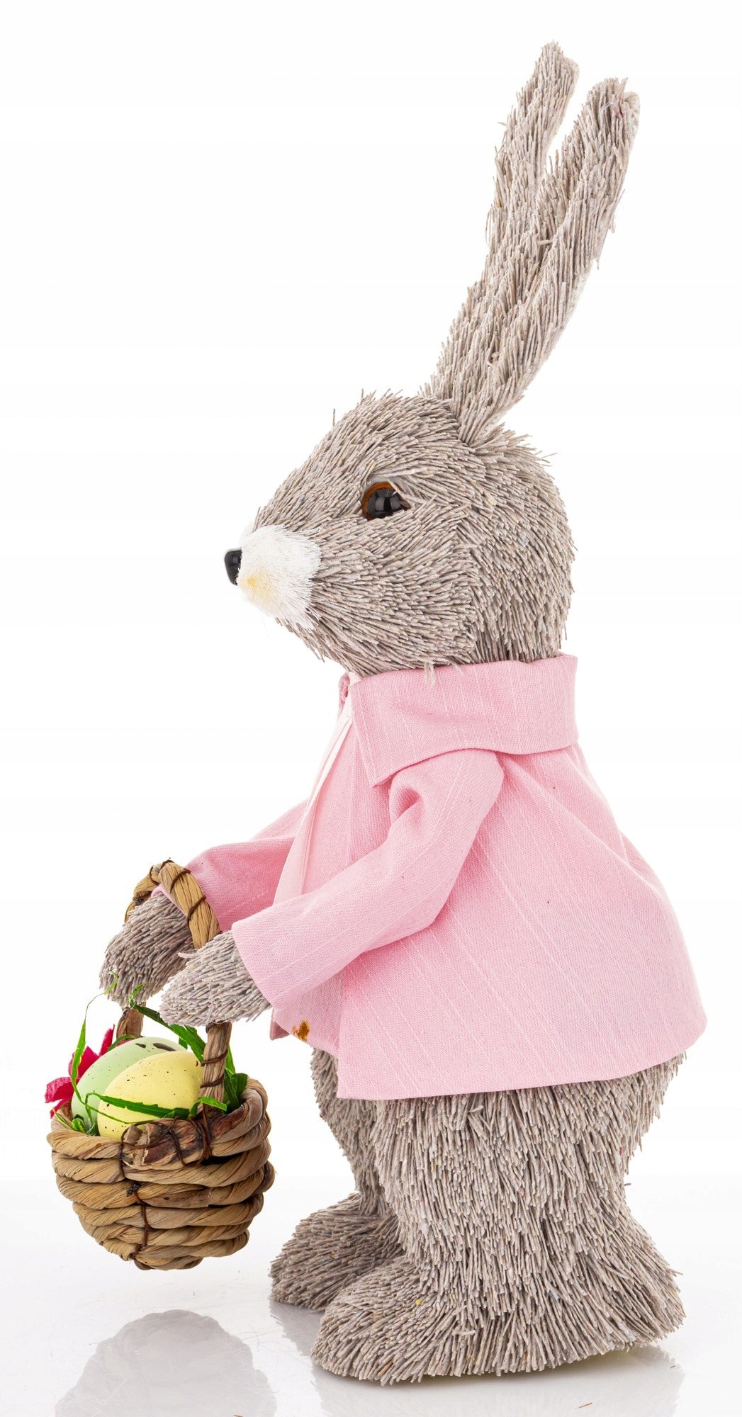 Figurka Wielkanocna Królik z Koszykiem 34 cm Dekoracja Ozdoba Zajączek