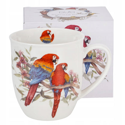 Kubek porcelanowy w pudełku papugi Duo Ptasi Świat porcelana 650 ml XXL