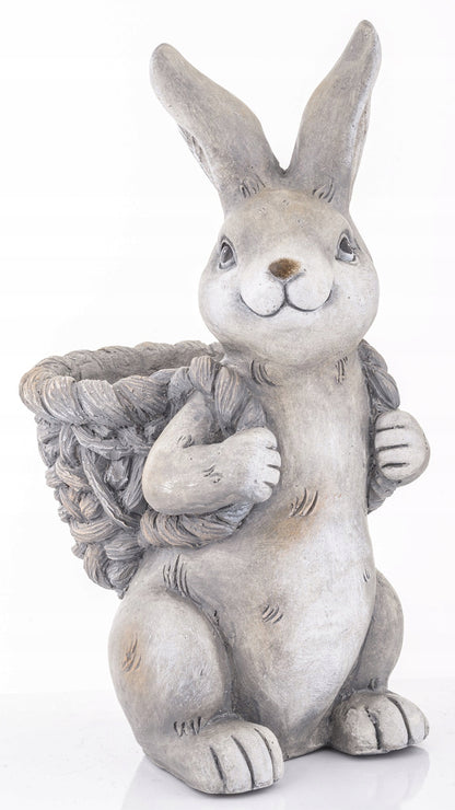Osłonka figurka zając koszyk 41 cm Królik wielkanocny doniczka koszyczek