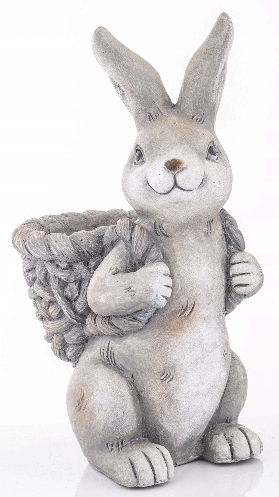 Osłonka figurka zając koszyk 41 cm Królik wielkanocny doniczka koszyczek