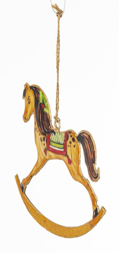 Zawieszka koń na biegunach Harmony metalowa wielokolorowa 13x15x0,5 cm