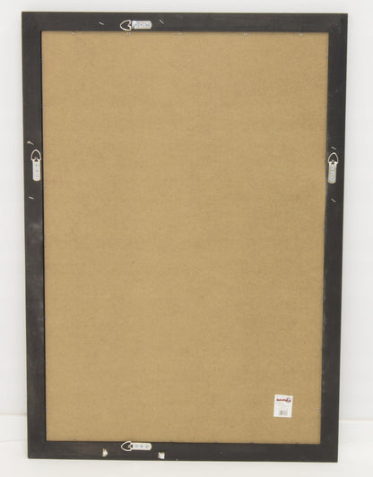 Lustro ścienne prostokątne ze szprosami 100 x 70 cm czarne w stylu okna