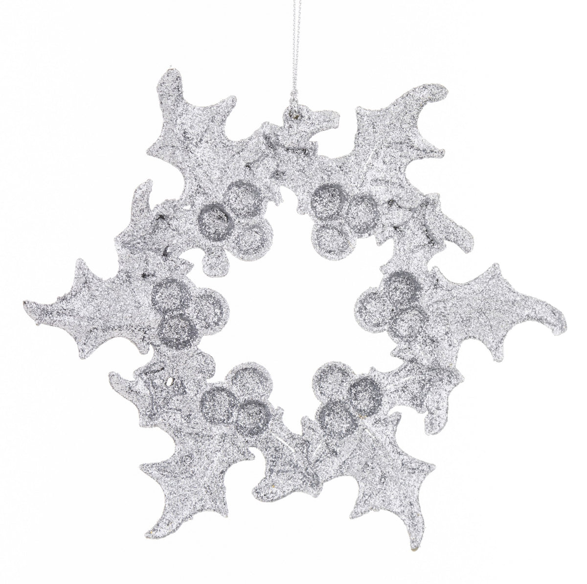 Zawieszka z tworzywa srebrna 16x18x2 cm