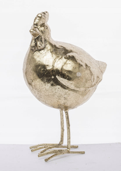 figurka kura wielkanocna kurka złota 13 cm