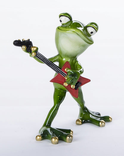 FIGURKA ŻABKA GITARZYSTA MUZYK ŻABA ŚMIESZNA