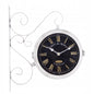 Zegar ścienny dwustronny Retro dworcowy loft metalowy 36cm