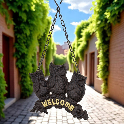Ozdobna zawieszka żeliwna tabliczka powitalna szyld welcome