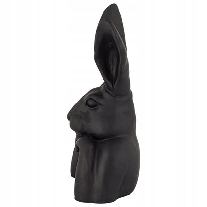Figurka Królik Zajączek Statuetka Dekoracja Czarna Duża 47,5cm Loft