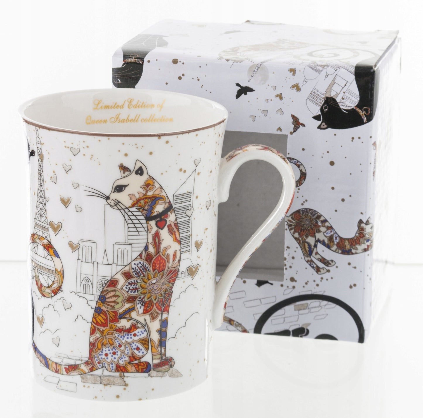 Kubek porcelanowy kot porcelana zakochane koty 250ml prezent