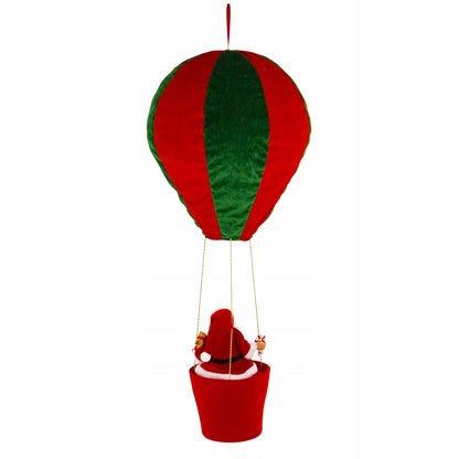 Świąteczna figurka Świąteczna Mikołaj w balonie 92 cm