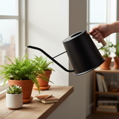 Konewka czarna metalowa loft ozdobna