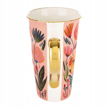 Porcelanowy Duży ozdobny kubek XXL w pudełku na prezent 700ml