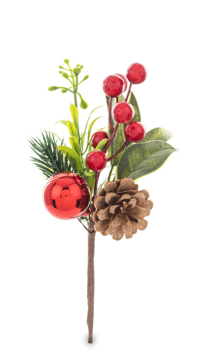 Gałązka brązowo-czerwono-zielona 18x8x8 cm