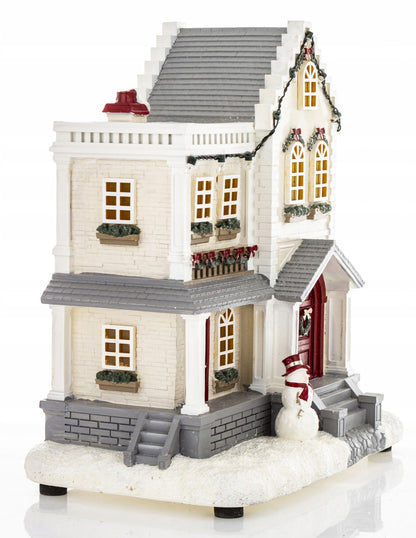 Domek Świąteczny LED figurka świąteczna kamieniczka wioska